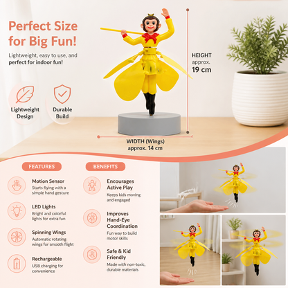 Interactive Flying Monkey Toy with Motion Sensor & LED Lights