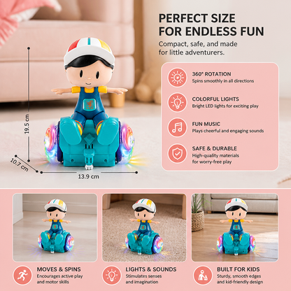 Interactive 360° Dancing Balance Toy with Lights & Music