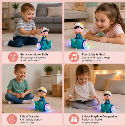 Interactive 360° Dancing Balance Toy with Lights & Music