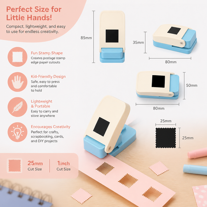 DIY Postage Stamp Paper Punch for Kids’ Arts & Crafts