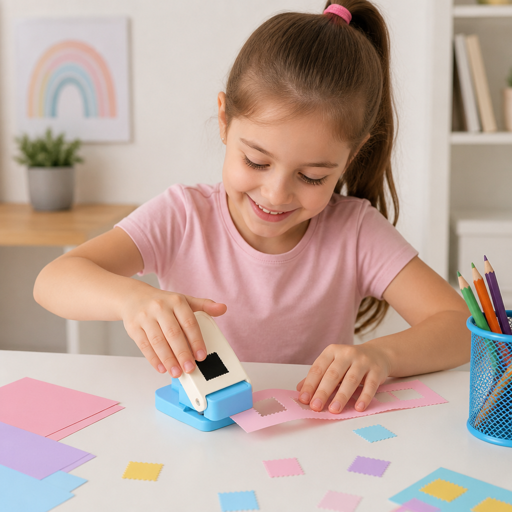 DIY Postage Stamp Paper Punch for Kids’ Arts & Crafts