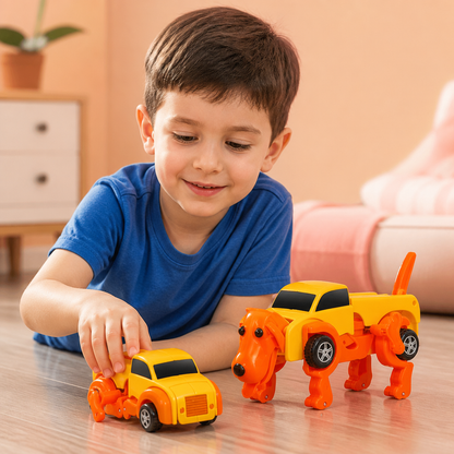 Wind-Up Transforming Animal Car Toy