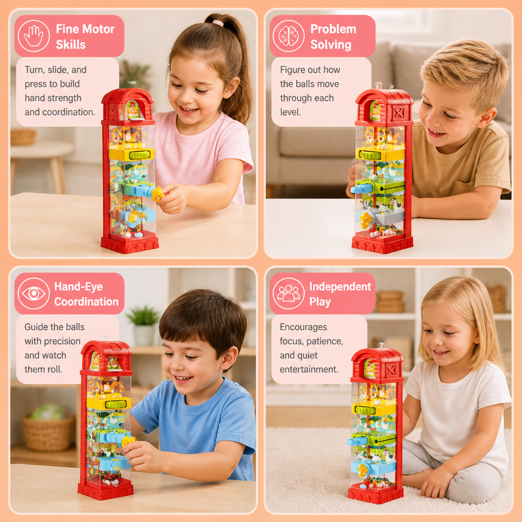 Interactive Farm Ball Run Toy for Fine Motor & Problem-Solving Skills