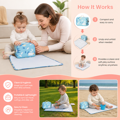 3in1 Stroller Organizer Bag – Waterproof Diaper Caddy with Insulated Pockets