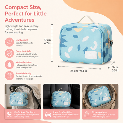 3in1 Stroller Organizer Bag – Waterproof Diaper Caddy with Insulated Pockets