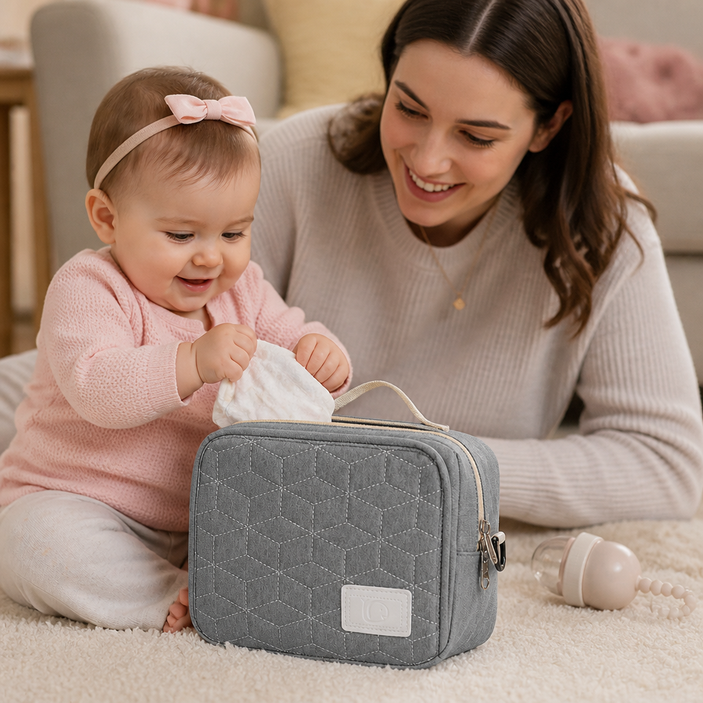 3in1 Stroller Organizer Bag – Waterproof Diaper Caddy with Insulated Pockets