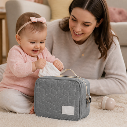 3in1 Stroller Organizer Bag – Waterproof Diaper Caddy with Insulated Pockets