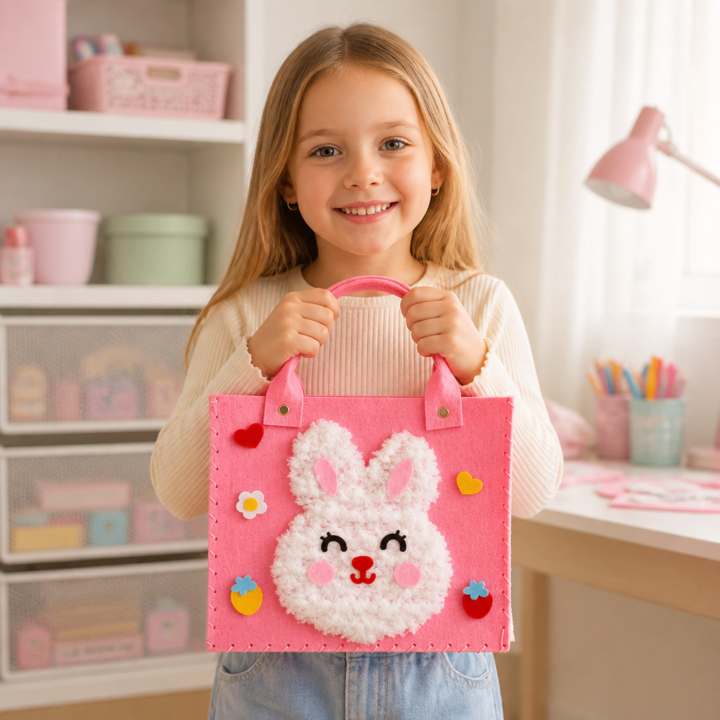 Kids DIY Plush Tote Bag Craft Kit