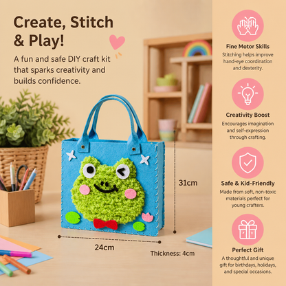 Kids DIY Plush Tote Bag Craft Kit