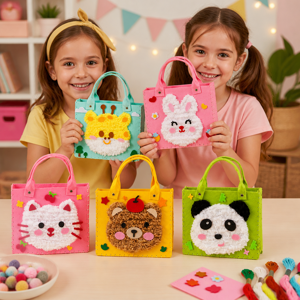 Kids DIY Plush Tote Bag Craft Kit