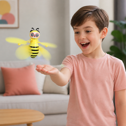 Hand-Controlled Flying Bee Toy with Motion Sensor and LED Lights