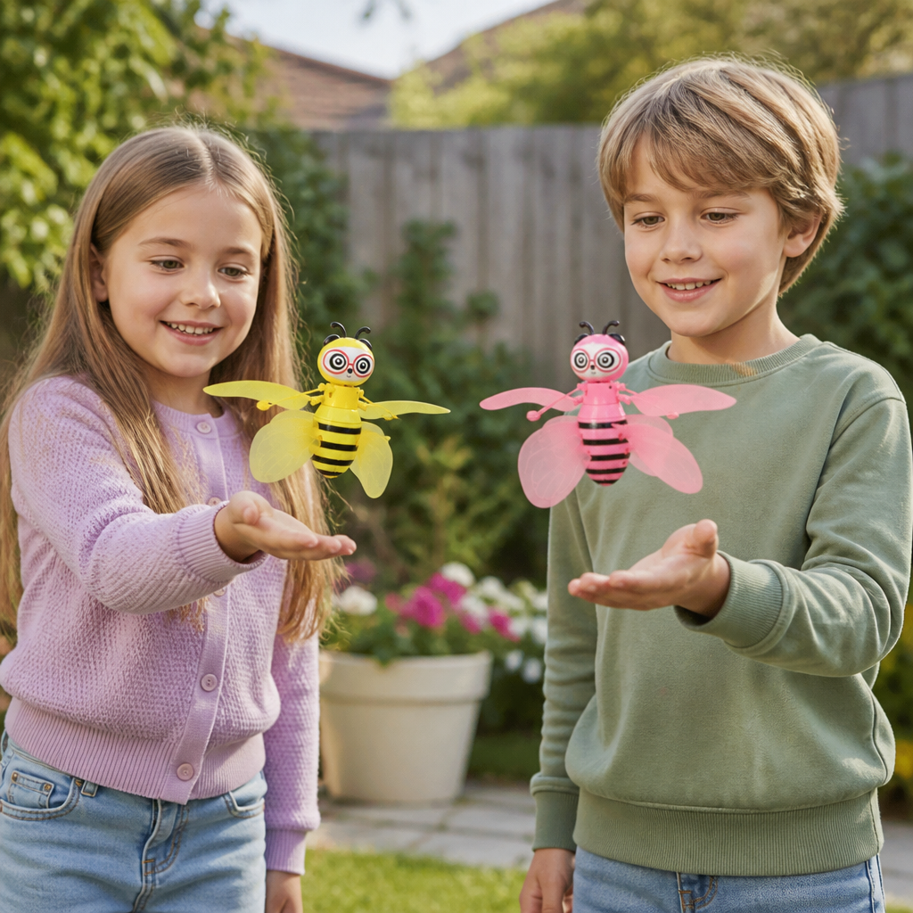 Hand-Controlled Flying Bee Toy with Motion Sensor and LED Lights