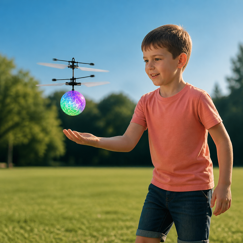 Hand-Controlled Flying LED Ball Drone for Kids