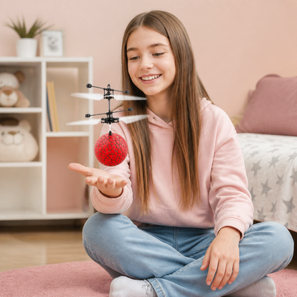 Hand-Controlled Flying LED Ball Drone for Kids