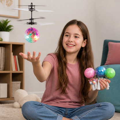 Hand-Controlled Flying LED Ball Drone for Kids