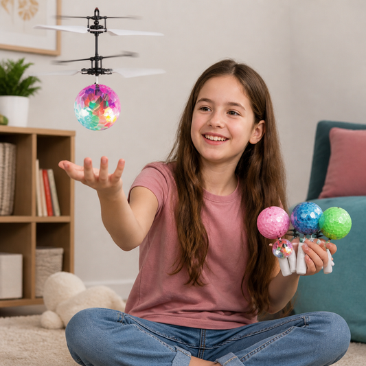 Hand-Controlled Flying LED Ball Drone for Kids