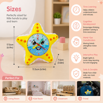 Starfish Clock Learning Toy – Interactive Time Teaching Toy for Kids