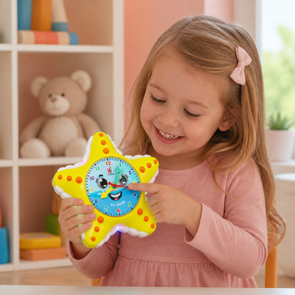 Starfish Clock Learning Toy – Interactive Time Teaching Toy for Kids