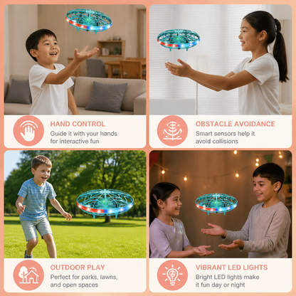 Motion-Sensing LED UFO Flying Drone