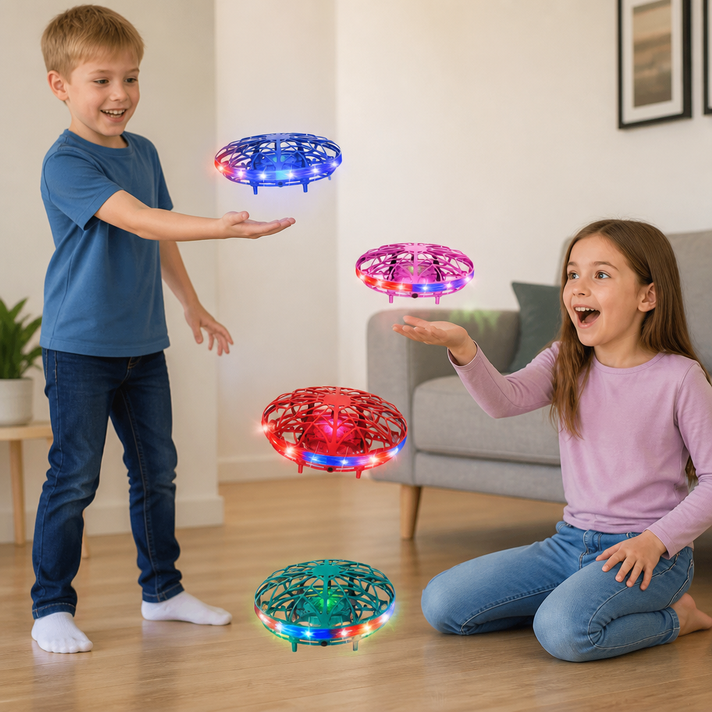 Motion-Sensing LED UFO Flying Drone