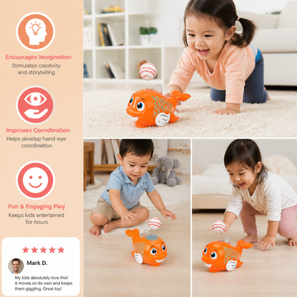 Interactive Floating Ball Fish Toy with Lights & Music