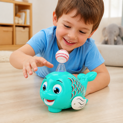 Interactive Floating Ball Fish Toy with Lights & Music