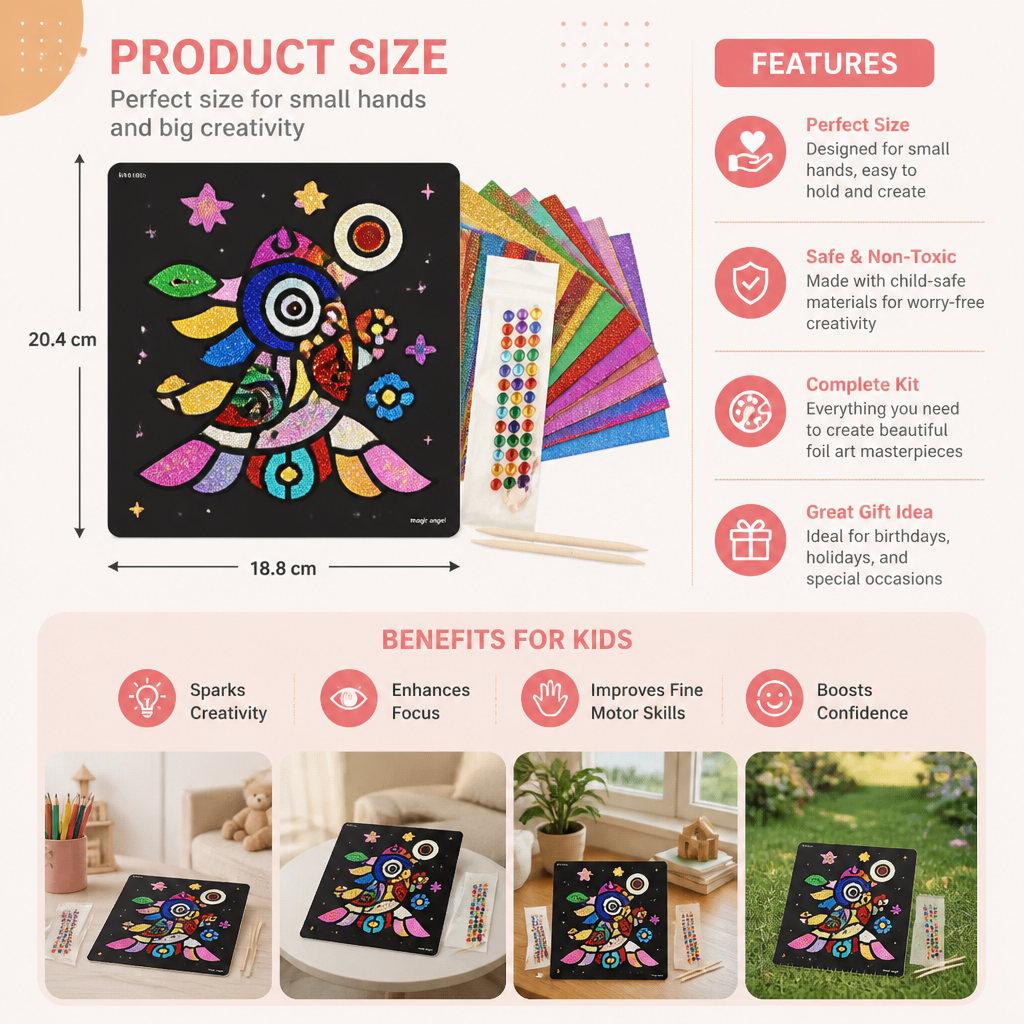 DIY Foil Art Craft Kit for Kids