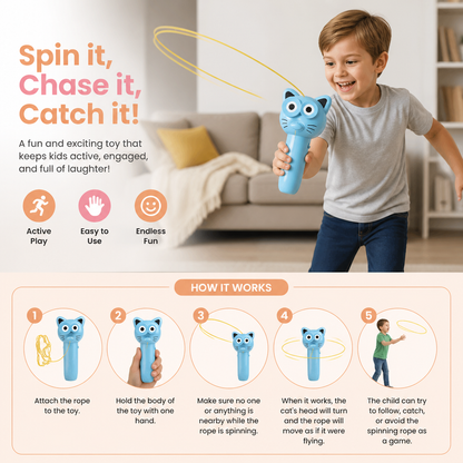 Interactive Flying Rope Toy for Kids