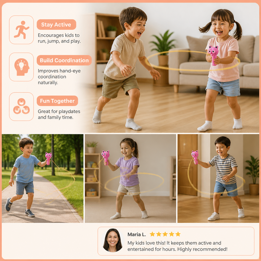Interactive Flying Rope Toy for Kids