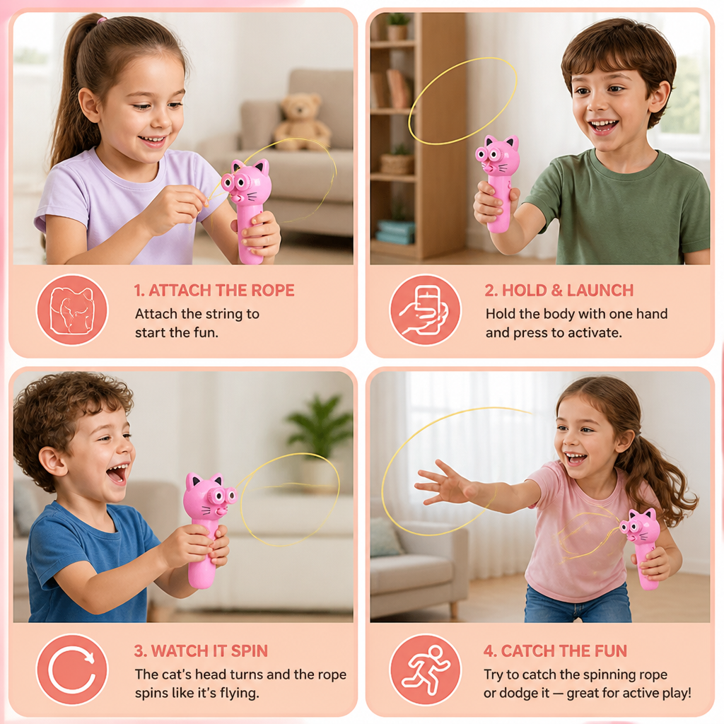 Interactive Flying Rope Toy for Kids