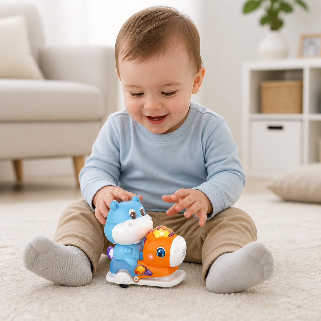 Interactive Animal Swing Toy with Music & Lights