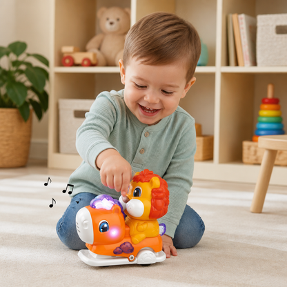 Interactive Animal Swing Toy with Music & Lights