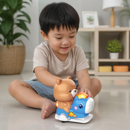 Interactive Animal Swing Toy with Music & Lights
