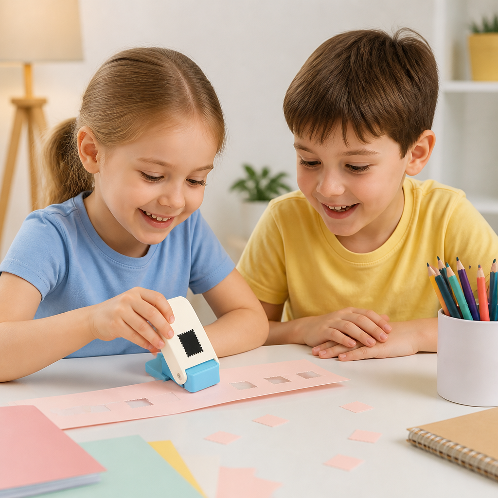 DIY Postage Stamp Paper Punch for Kids’ Arts & Crafts