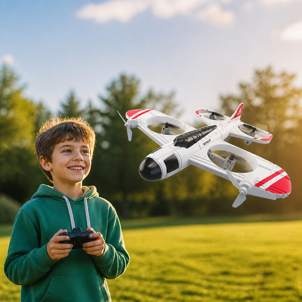 2-in-1 Remote Control Fighter Jet & Drone Toy