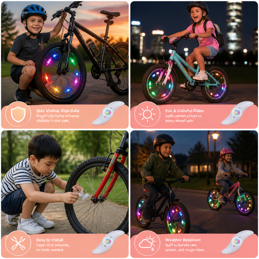 Colorful LED Bicycle Wheel Spoke Lights
