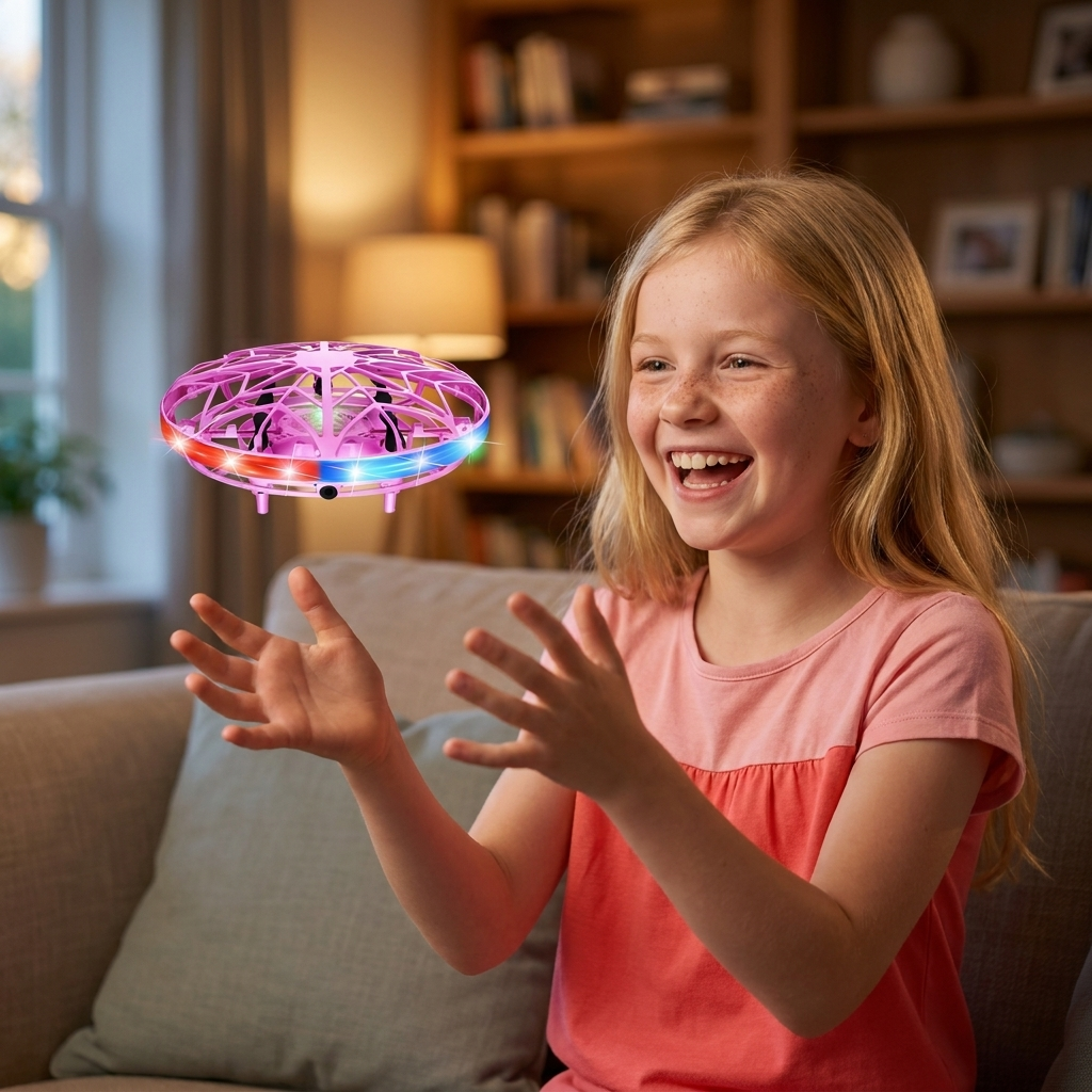 Motion-Sensing LED UFO Flying Drone