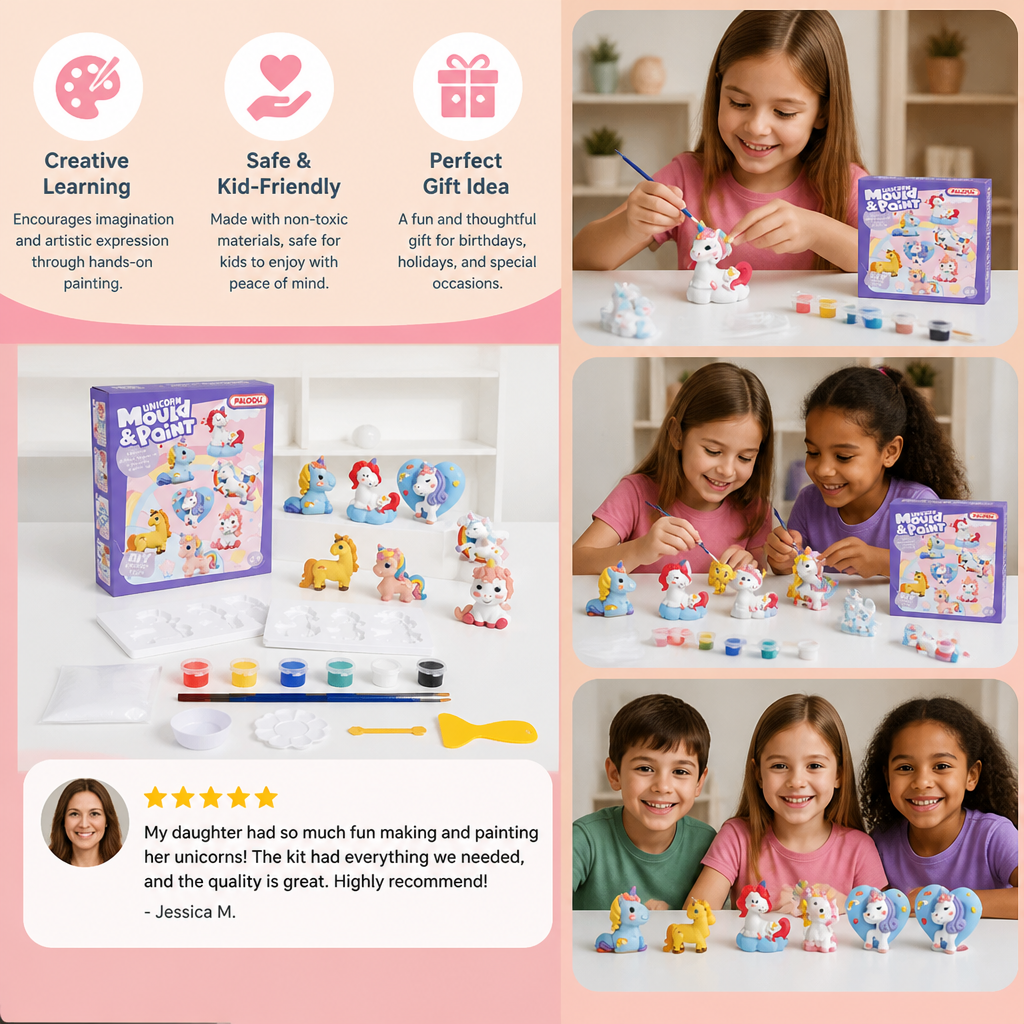 DIY Animal Plaster Painting Kit – Mold, Paint & Create Craft Set for Kids