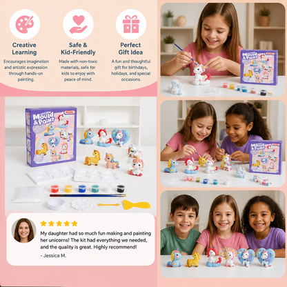 DIY Animal Plaster Painting Kit – Mold, Paint & Create Craft Set for Kids