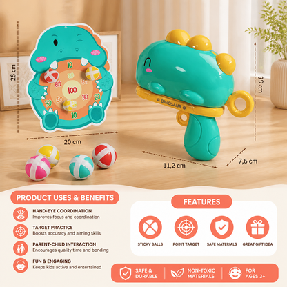 Dinosaur Sticky Ball Shooter – Target Shooting Game for Kids