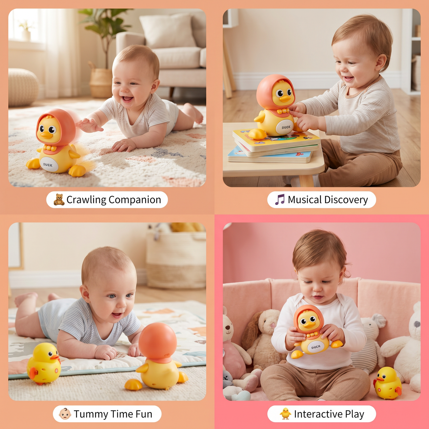 Musical Duck Family Crawling & Learning Toy for Babies