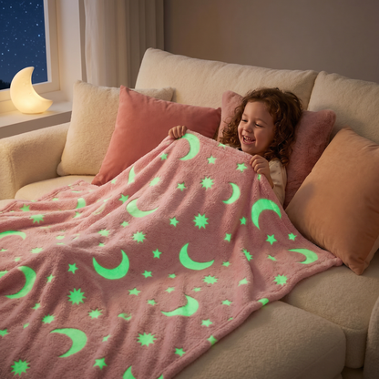 Shimmering Star Blanket – Glow-in-the-Dark Cozy Blanket