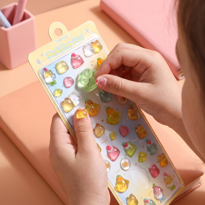 3D Squishy Pet Paw Stickers – Cute Puffy Stickers for Kids