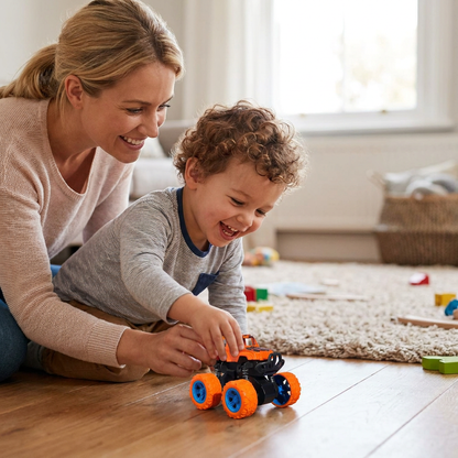 Friction-Powered Monster Truck Stunt Car for Kids