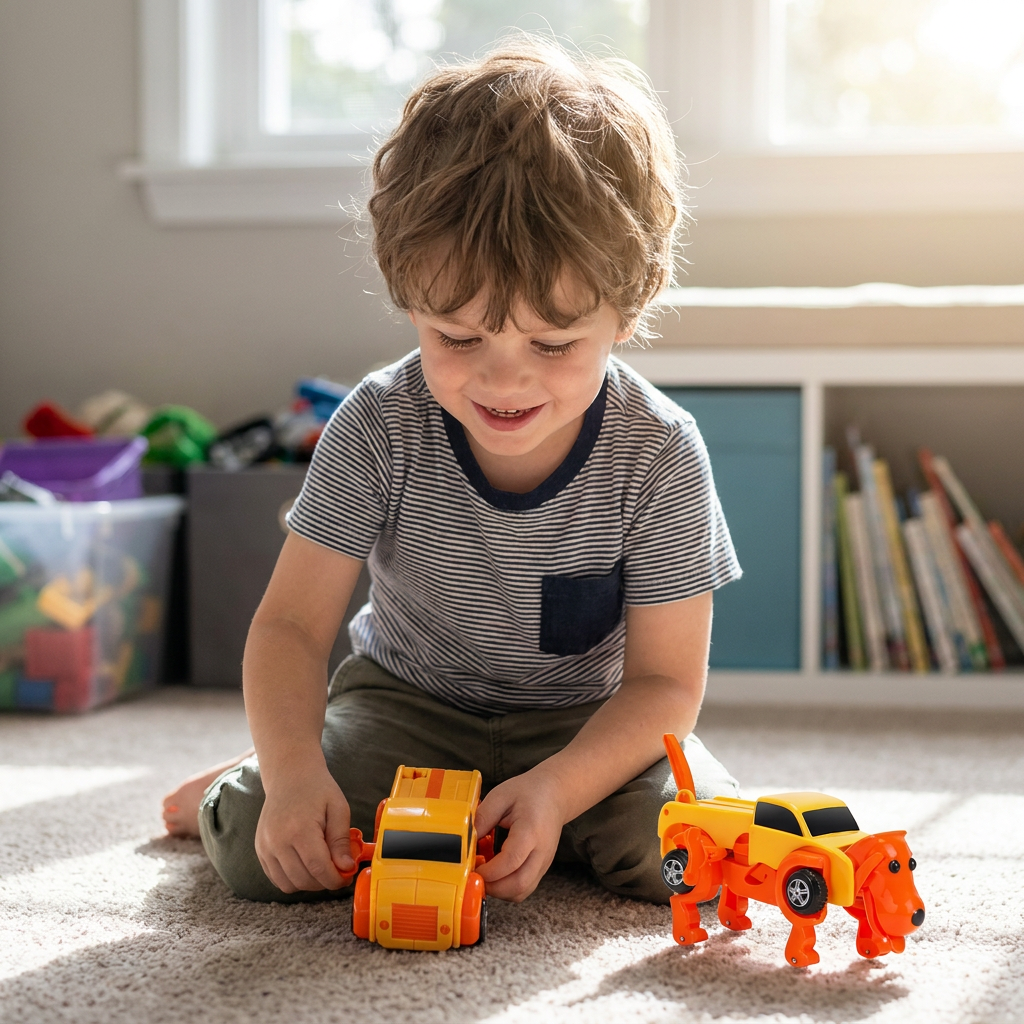 Wind-Up Transforming Animal Car Toy