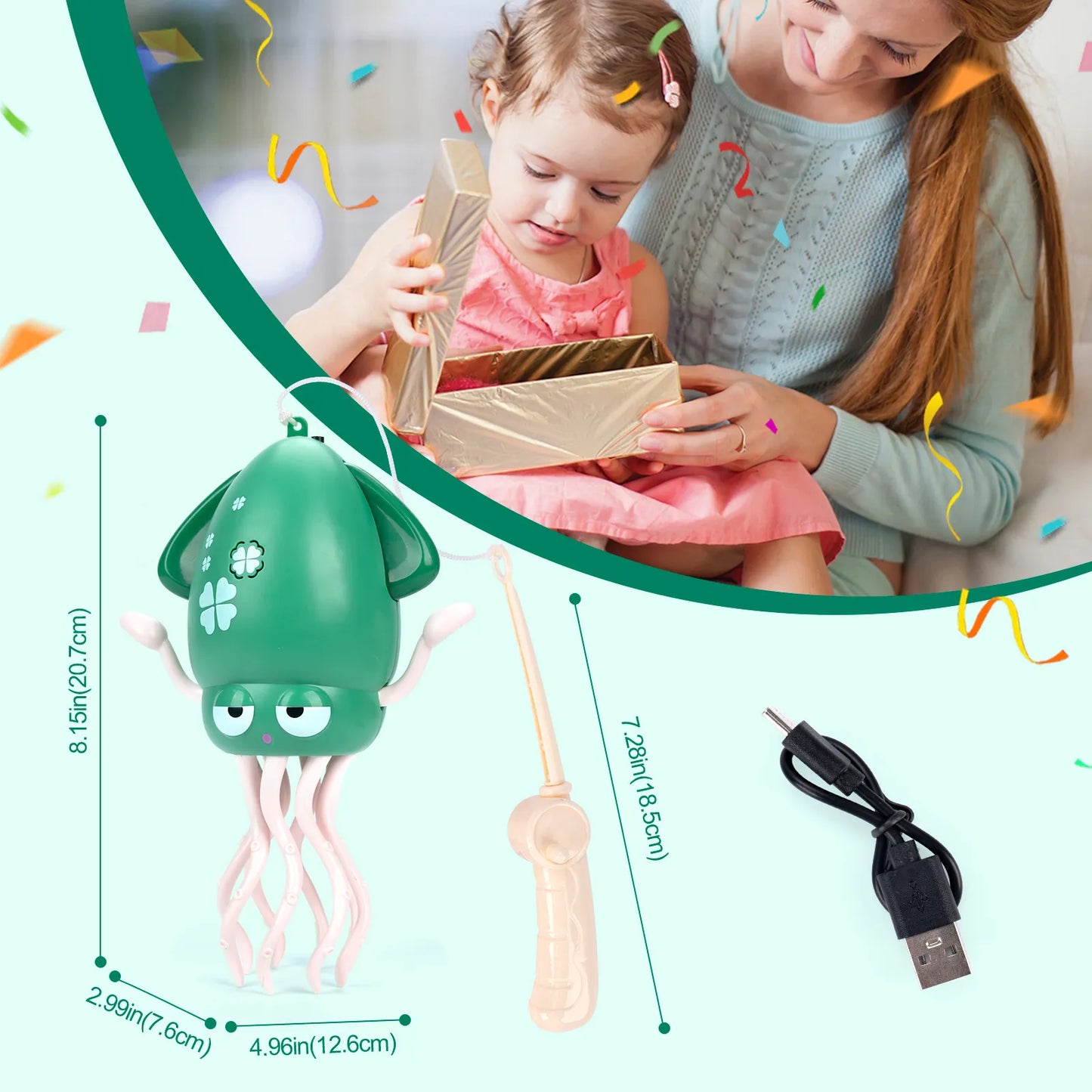 Dancing Squid Tummy Time Toy