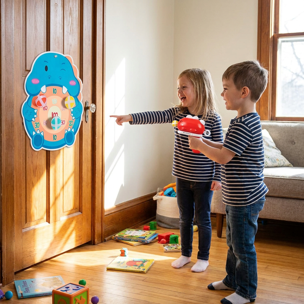 Dinosaur Sticky Ball Shooter – Target Shooting Game for Kids