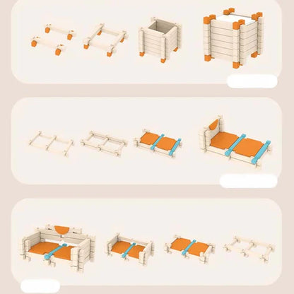 Montessori Wooden Block Set – Natural Stacking & Building Toy