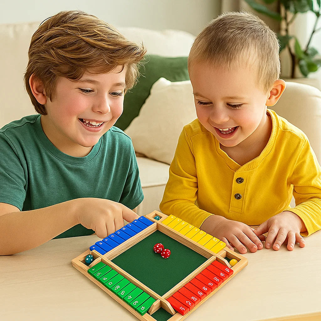 Shut The Box Family Flip Game – 4 Player Set