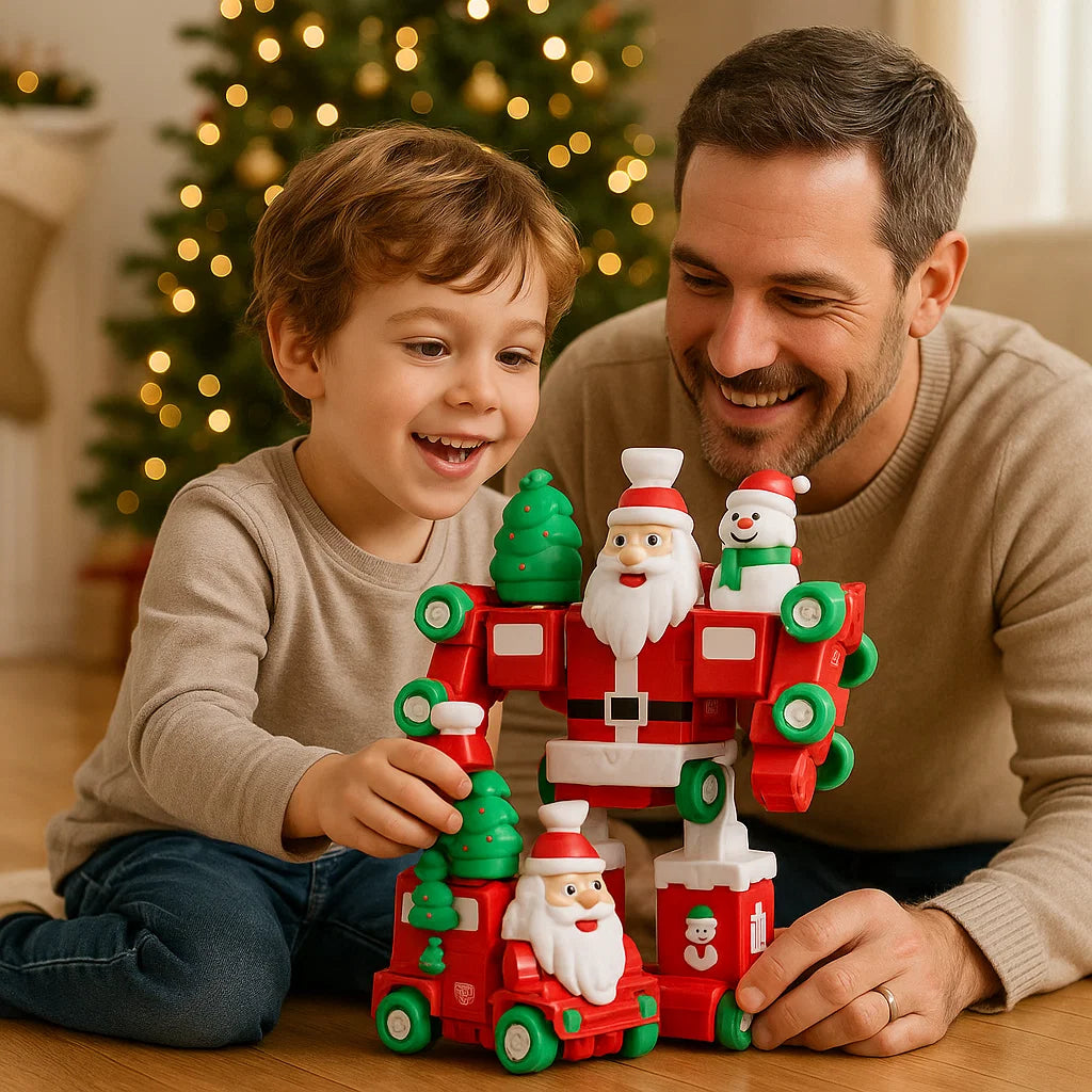 2in1 Transforming Christmas Train and Santa Robot
